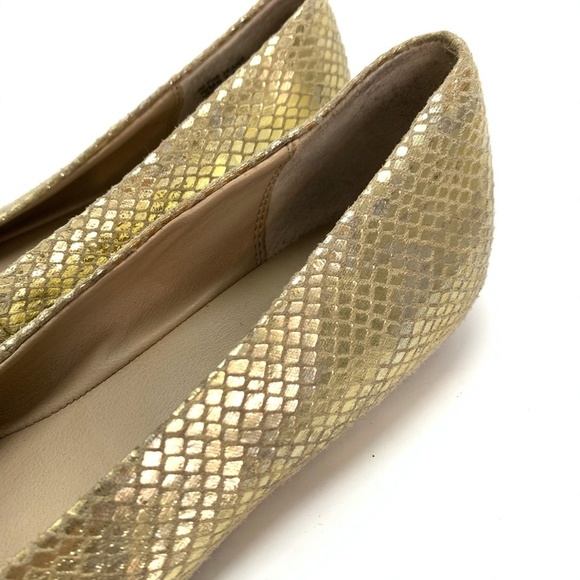 Kenneth Cole REACTION Gold Flats Slip On Shoes 7.5 - Picture 10 of 16
